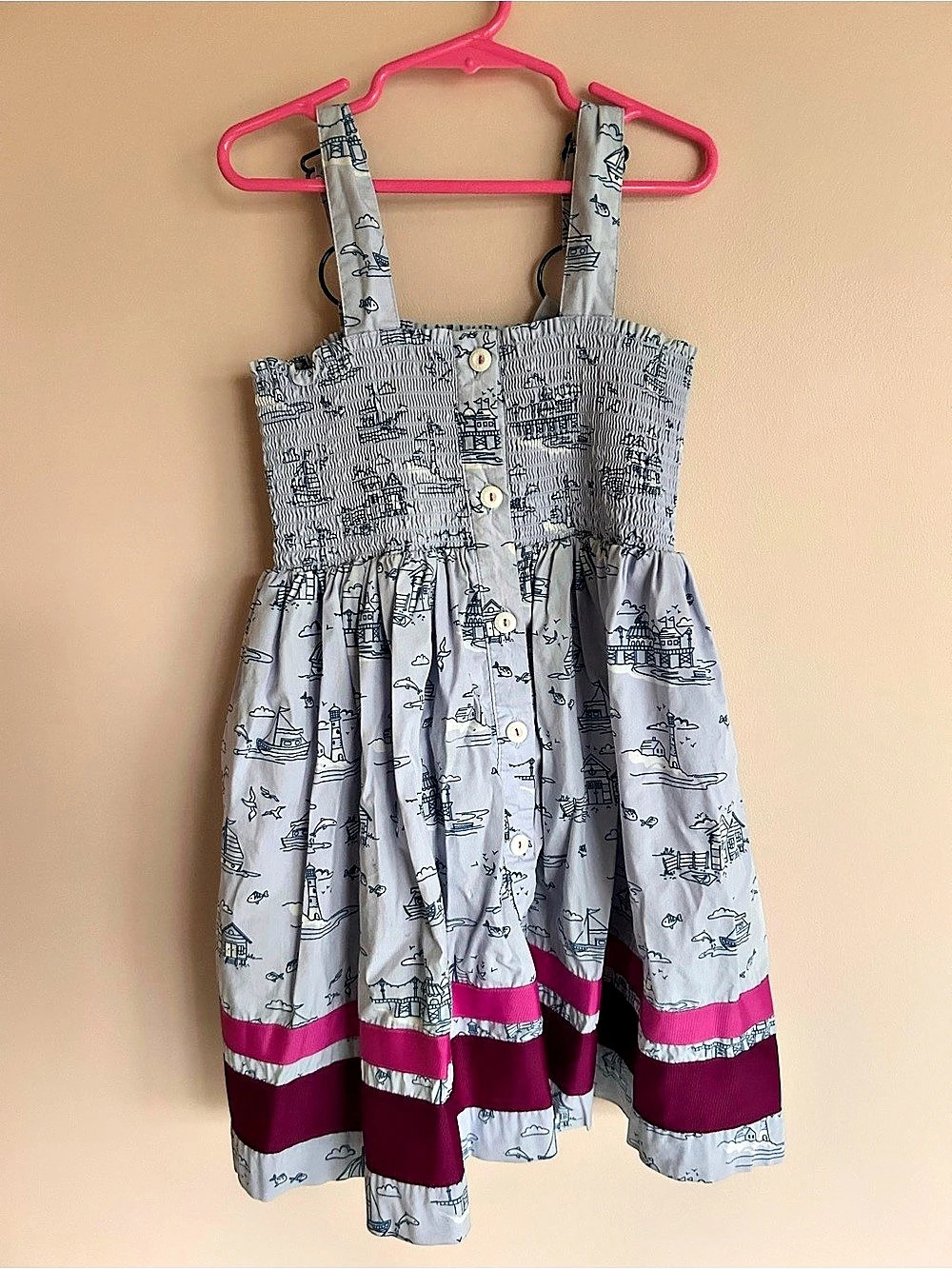 Kids Blue & Pink Casual Dress